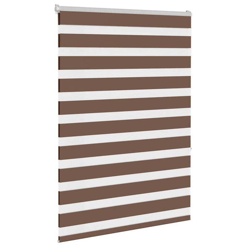 Load image into Gallery viewer, Vidaxl zebra rolgordijn 115x150 cm stofbreedte 110,9cm polyester bruin
