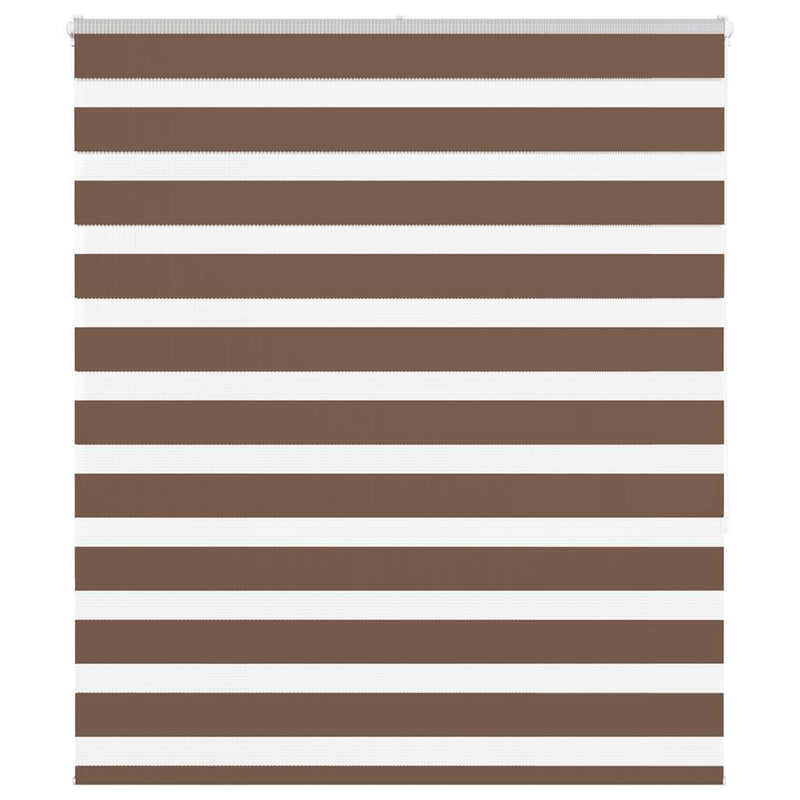 Afbeelding laden in galerijviewer, Vidaxl zebra rolgordijn 120x150 cm stofbreedte 115,9cm polyester bruin
