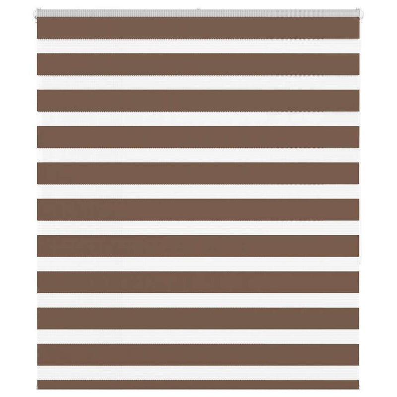 Load image into Gallery viewer, Vidaxl zebra rolgordijn 125x150 cm stofbreedte 120,9cm polyester bruin

