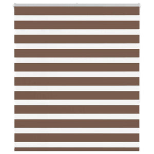 Vidaxl zebra rolgordijn 130x150 cm stofbreedte 125,9cm polyester bruin
