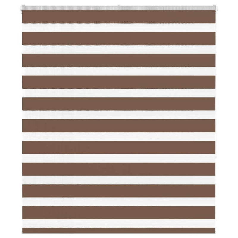 Load image into Gallery viewer, Vidaxl zebra rolgordijn 130x150 cm stofbreedte 125,9cm polyester bruin
