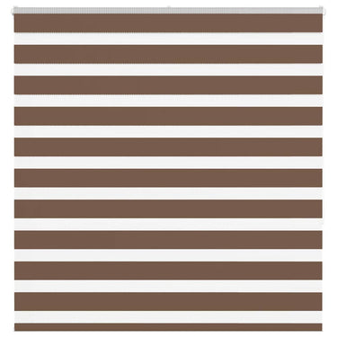 Vidaxl zebra rolgordijn 140x150 cm stofbreedte 135,9cm polyester bruin