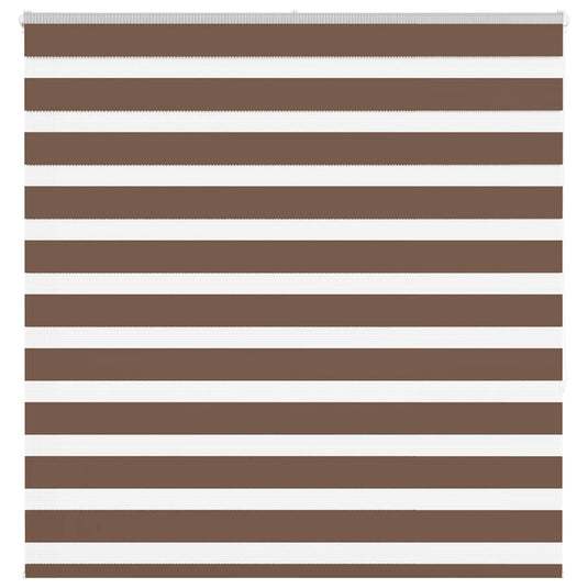 Vidaxl zebra rolgordijn 150x150 cm stofbreedte 145,9cm polyester bruin