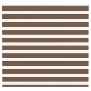 Vidaxl zebra rolgordijn 155x150 cm stofbreedte 150,9cm polyester bruin