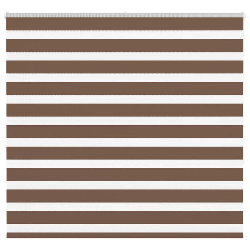 Load image into Gallery viewer, Vidaxl zebra rolgordijn 160x150 cm stofbreedte 155,9cm polyester bruin

