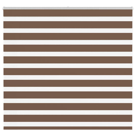 Vidaxl zebra rolgordijn 160x150 cm stofbreedte 155,9cm polyester bruin