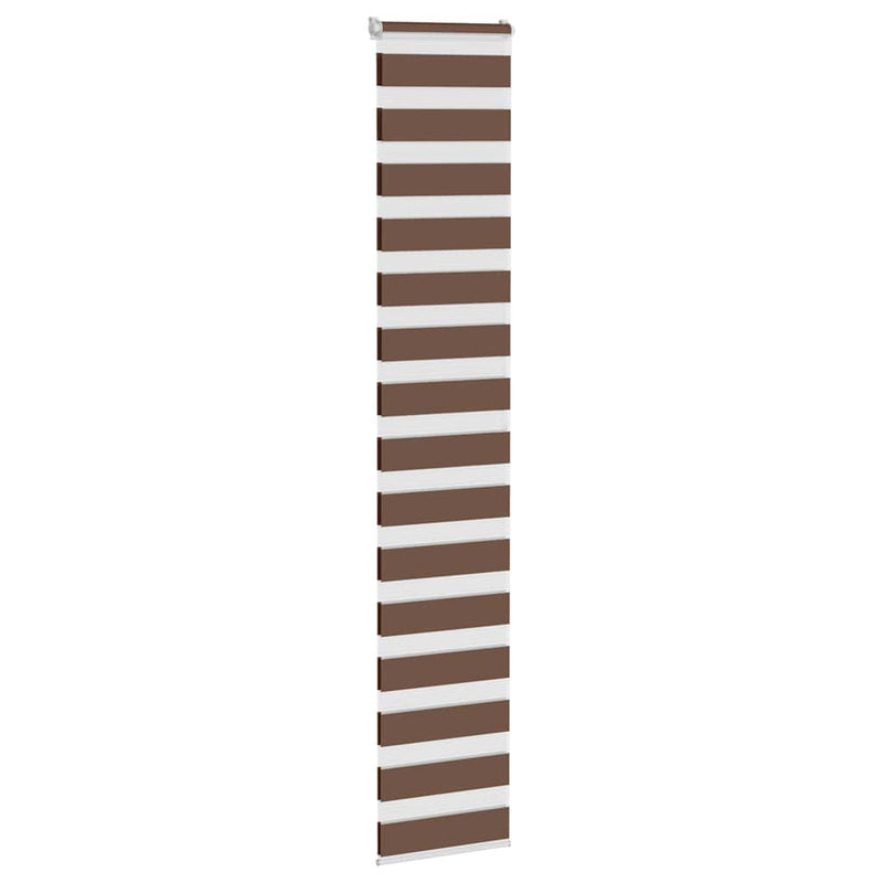 Load image into Gallery viewer, Vidaxl zebra rolgordijn 50x200 cm stofbreedte 45,9cm polyester bruin
