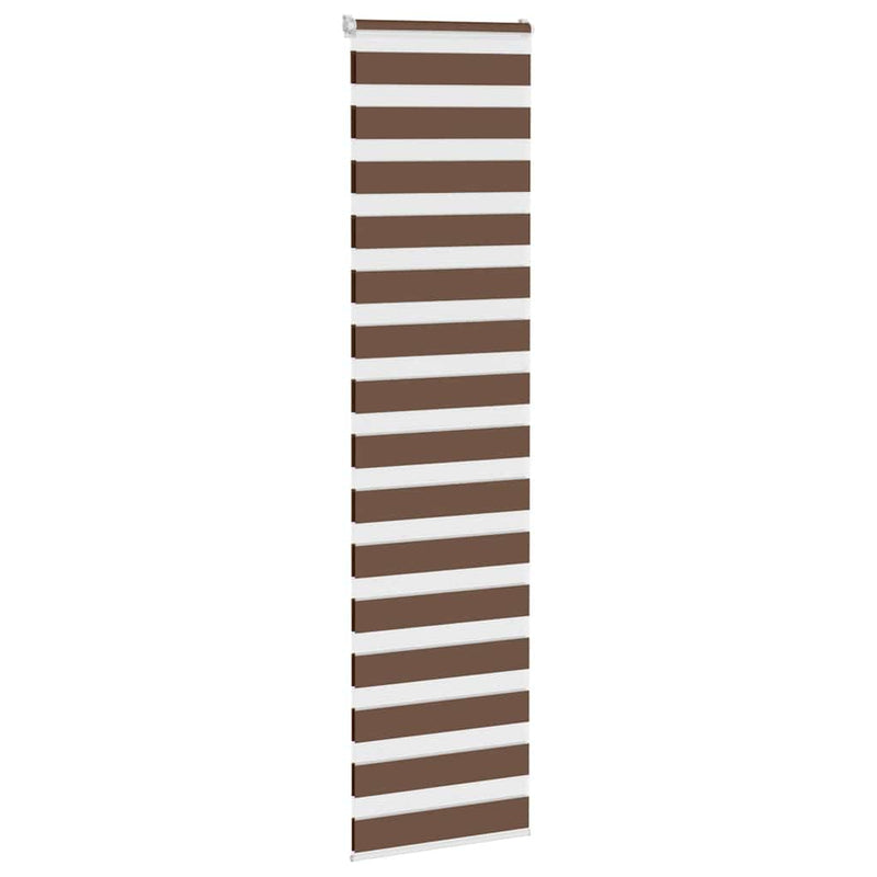 Load image into Gallery viewer, Vidaxl zebra rolgordijn 60x200 cm stofbreedte 55,9 cm polyester bruin
