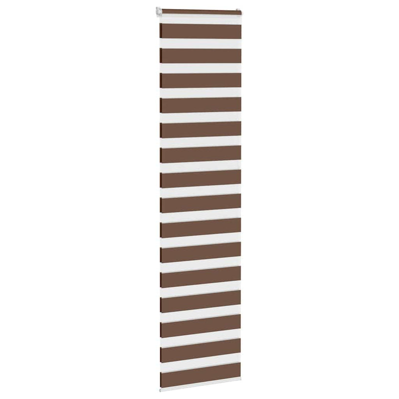 Load image into Gallery viewer, Vidaxl zebra rolgordijn 65x200 cm stofbreedte 60,9 cm polyester bruin
