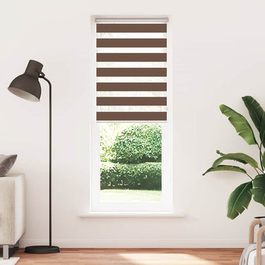 Vidaxl zebra rolgordijn 70x200 cm stofbreedte 65,9 cm polyester bruin