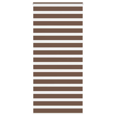 Vidaxl zebra rolgordijn 105x200 cm stofbreedte 100,9cm polyester bruin