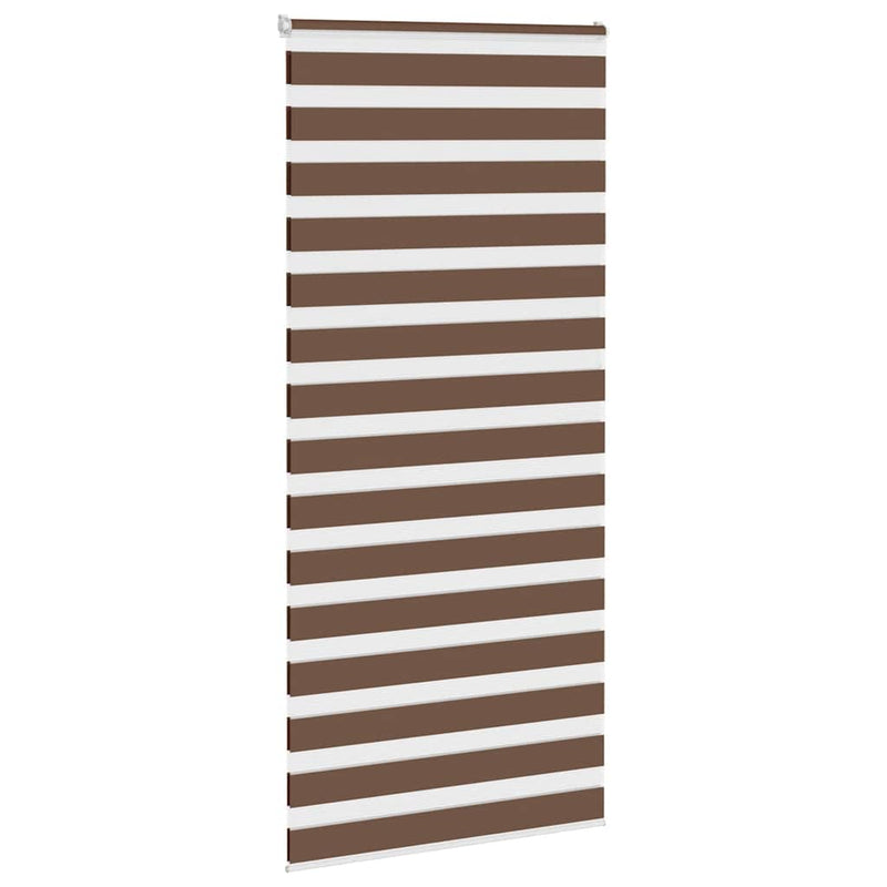 Load image into Gallery viewer, Vidaxl zebra rolgordijn 105x200 cm stofbreedte 100,9cm polyester bruin
