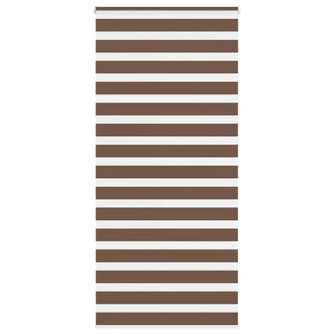Vidaxl zebra rolgordijn 110x200 cm stofbreedte 105,9cm polyester bruin