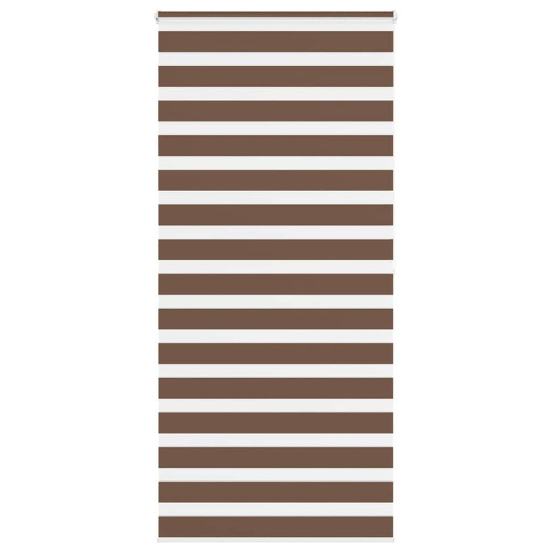 Load image into Gallery viewer, Vidaxl zebra rolgordijn 115x200 cm stofbreedte 110,9cm polyester bruin
