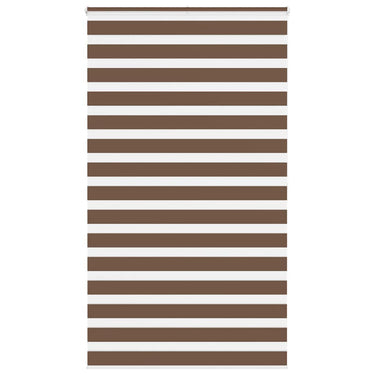 Vidaxl zebra rolgordijn 120x200 cm stofbreedte 115,9cm polyester bruin