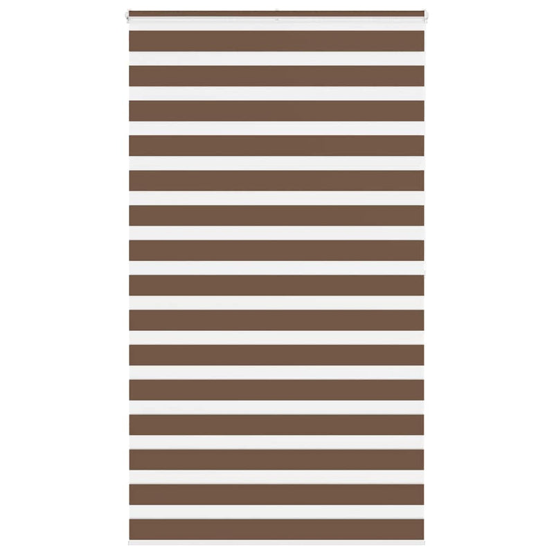 Afbeelding laden in galerijviewer, Vidaxl zebra rolgordijn 120x200 cm stofbreedte 115,9cm polyester bruin
