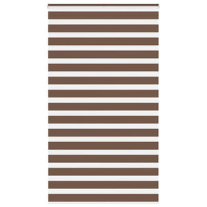 Vidaxl zebra rolgordijn 125x200 cm stofbreedte 120,9cm polyester bruin
