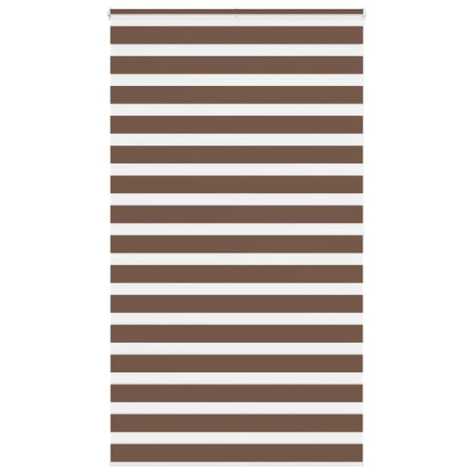 Vidaxl zebra rolgordijn 125x200 cm stofbreedte 120,9cm polyester bruin