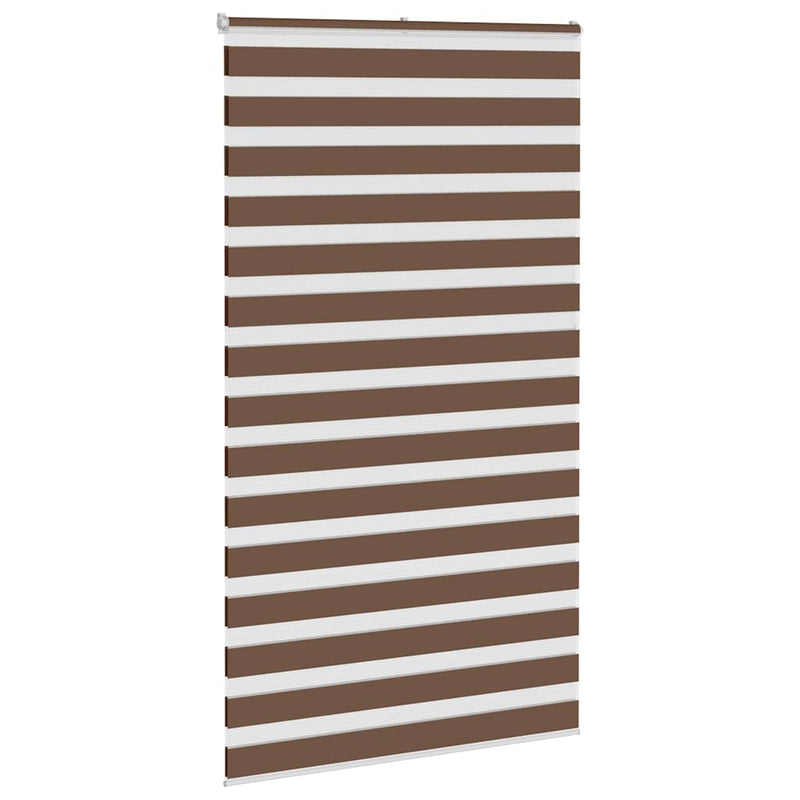 Load image into Gallery viewer, Vidaxl zebra rolgordijn 125x200 cm stofbreedte 120,9cm polyester bruin
