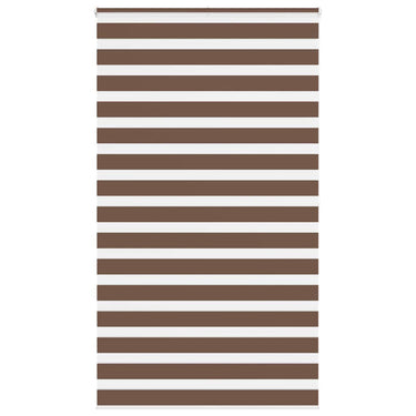 Vidaxl zebra rolgordijn 135x200 cm stofbreedte 130,9cm polyester bruin