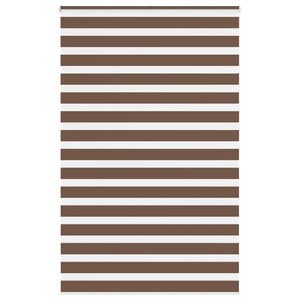 Vidaxl zebra rolgordijn 140x200 cm stofbreedte 135,9cm polyester bruin