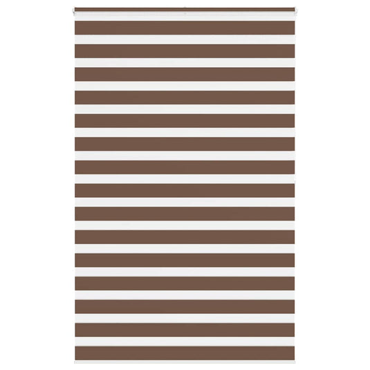 Vidaxl zebra rolgordijn 140x200 cm stofbreedte 135,9cm polyester bruin