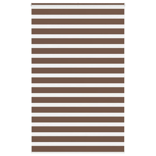 Vidaxl zebra rolgordijn 145x200 cm stofbreedte 140,9cm polyester bruin