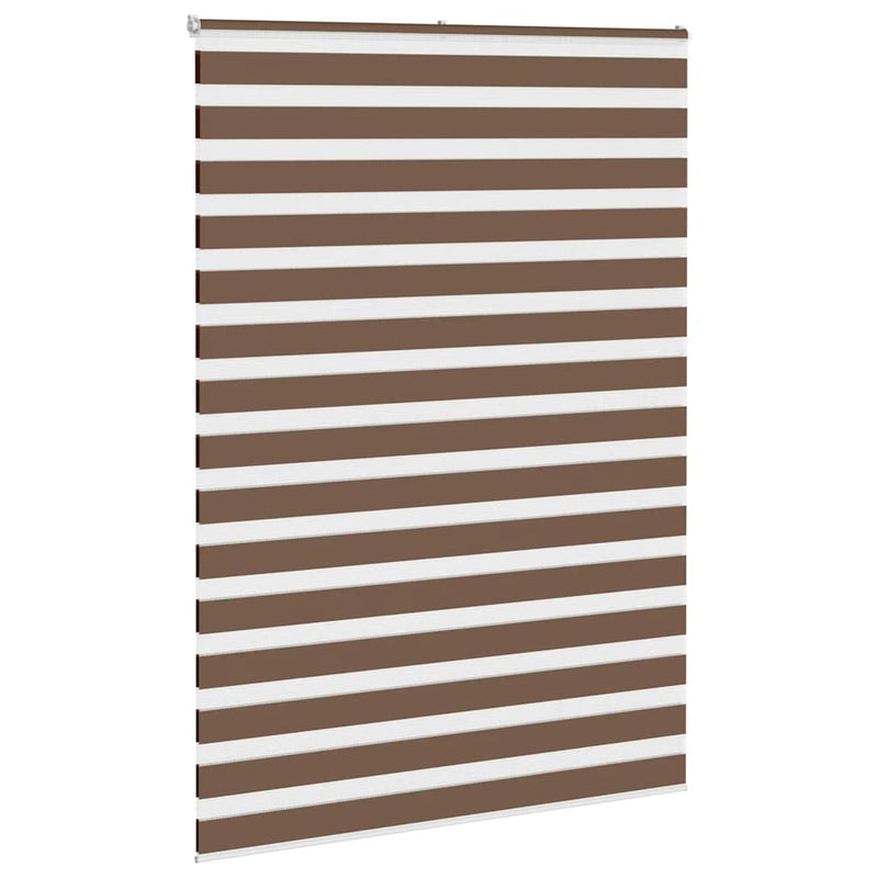 Load image into Gallery viewer, Vidaxl zebra rolgordijn 165x200 cm stofbreedte 160,9cm polyester bruin
