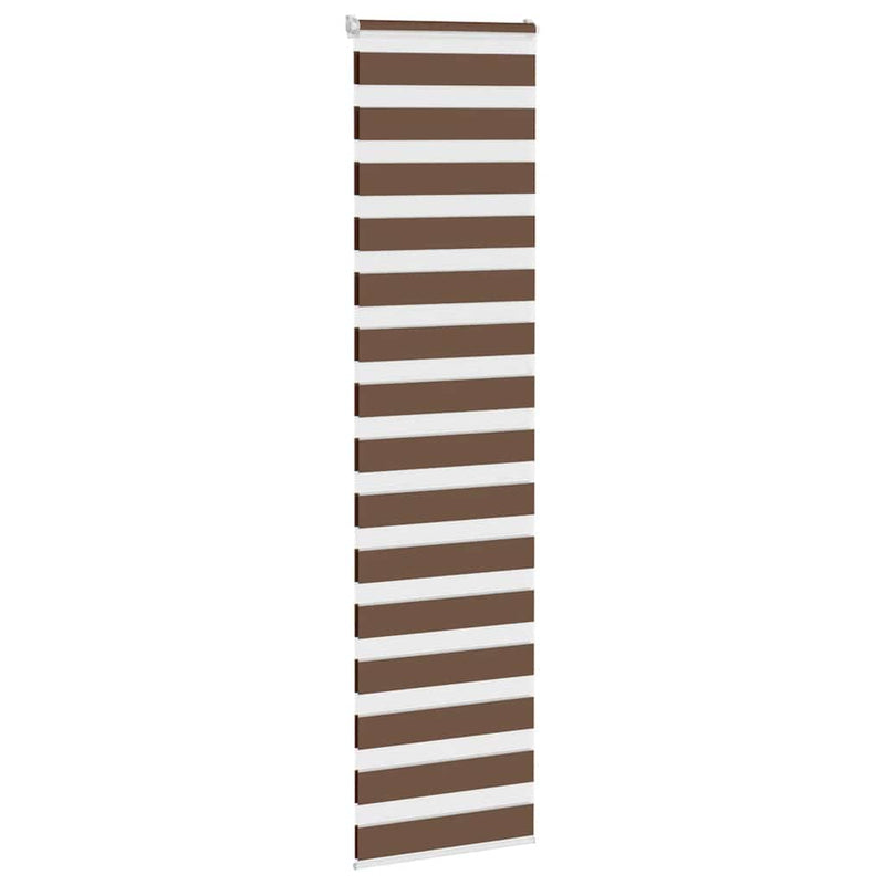 Load image into Gallery viewer, Vidaxl zebra rolgordijn 65x230 cm stofbreedte 60,9 cm polyester bruin
