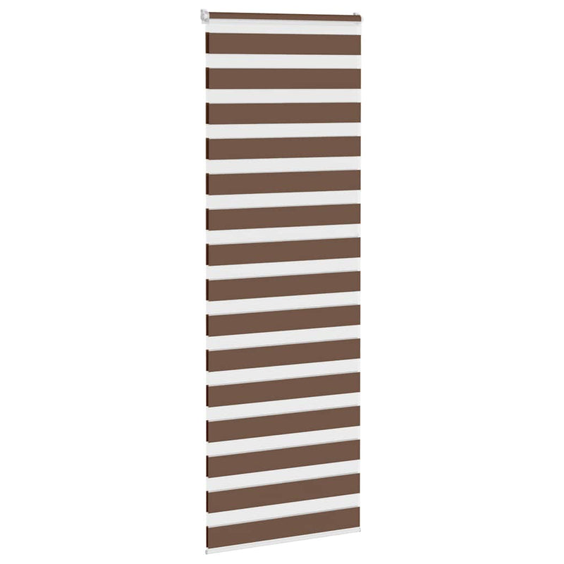 Load image into Gallery viewer, Vidaxl zebra rolgordijn 90x230 cm stofbreedte 85,9 cm polyester bruin
