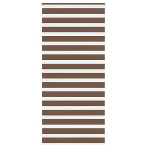 Vidaxl zebra rolgordijn 100x230 cm stofbreedte 95,9 cm polyester bruin
