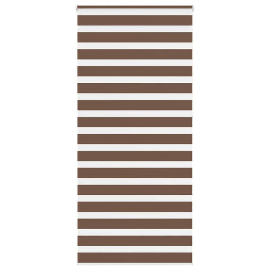 Vidaxl zebra rolgordijn 105x230 cm stofbreedte 100,9cm polyester bruin