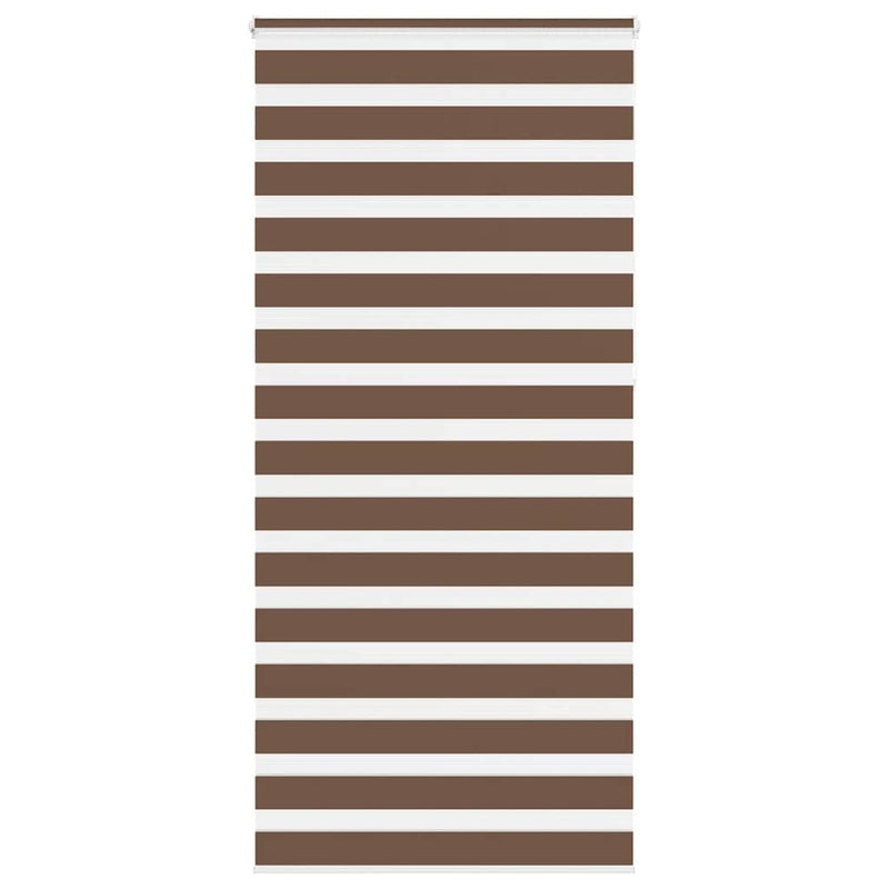 Load image into Gallery viewer, Vidaxl zebra rolgordijn 110x230 cm stofbreedte 105,9cm polyester bruin
