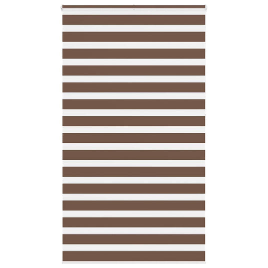 Vidaxl zebra rolgordijn 125x230 cm stofbreedte 120,9cm polyester bruin