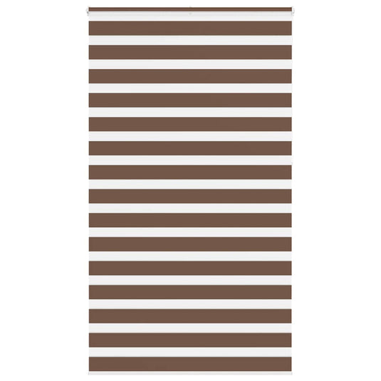 Vidaxl zebra rolgordijn 130x230 cm stofbreedte 125,9cm polyester bruin