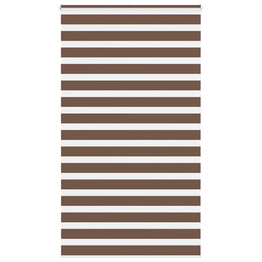 Vidaxl zebra rolgordijn 135x230 cm stofbreedte 130,9cm polyester bruin