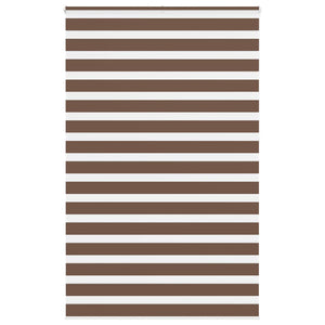 Vidaxl zebra rolgordijn 140x230 cm stofbreedte 135,9cm polyester bruin