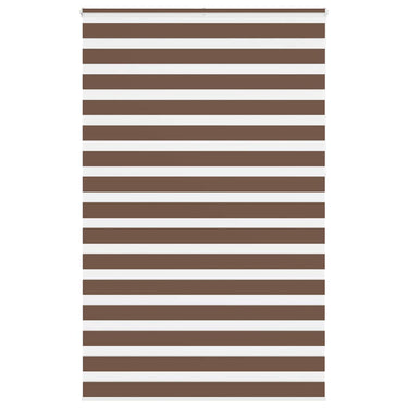 Vidaxl zebra rolgordijn 140x230 cm stofbreedte 135,9cm polyester bruin