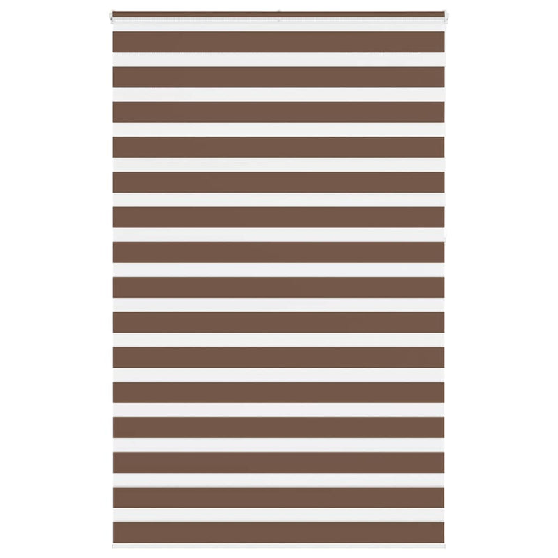 Load image into Gallery viewer, Vidaxl zebra rolgordijn 140x230 cm stofbreedte 135,9cm polyester bruin
