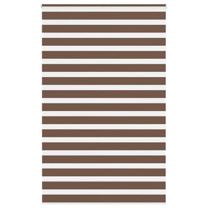 Vidaxl zebra rolgordijn 145x230 cm stofbreedte 140,9cm polyester bruin