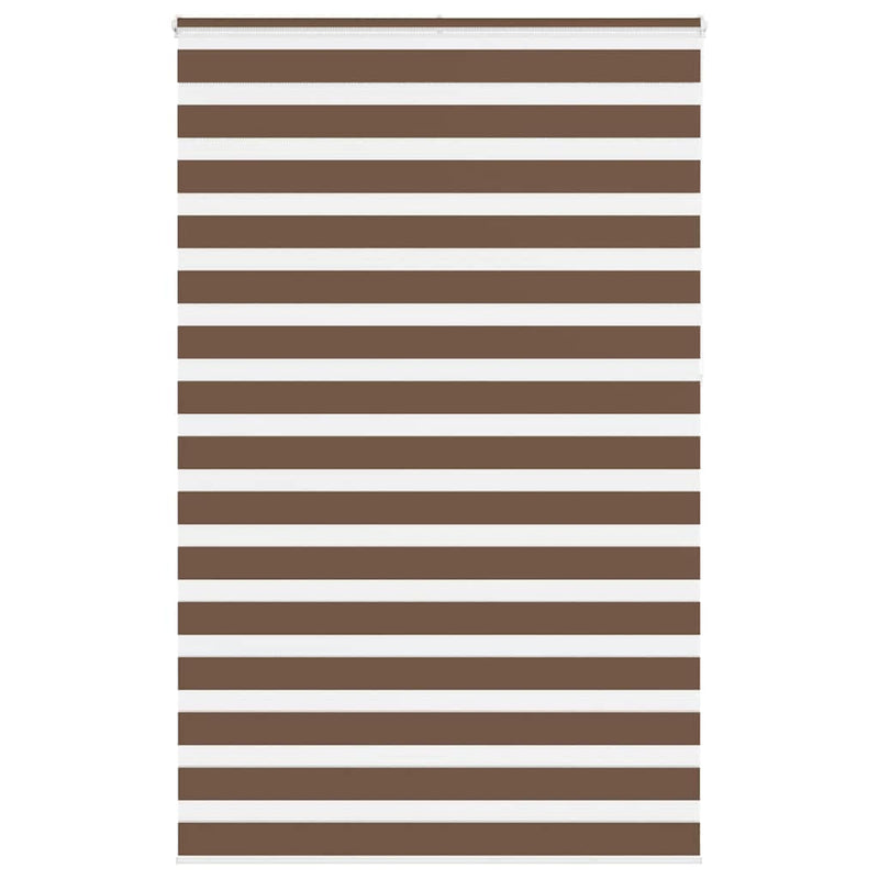 Load image into Gallery viewer, Vidaxl zebra rolgordijn 150x230 cm stofbreedte 145,9cm polyester bruin

