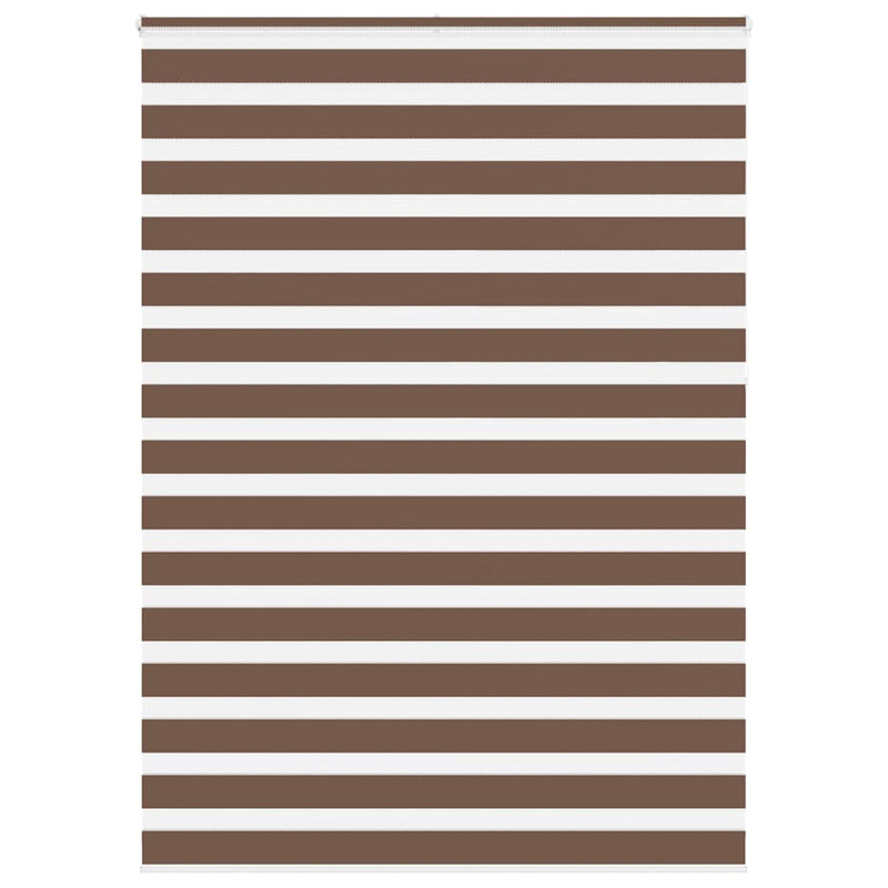 Load image into Gallery viewer, Vidaxl zebra rolgordijn 160x230 cm stofbreedte 155,9cm polyester bruin
