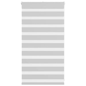 Vidaxl zebra rolgordijn 85x100 cm stofbreedte 80,9 cm lichtgrijs