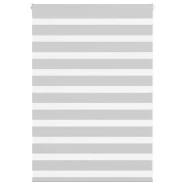 Vidaxl zebra rolgordijn 105x100 cm stofbreedte 100,9 cm lichtgrijs