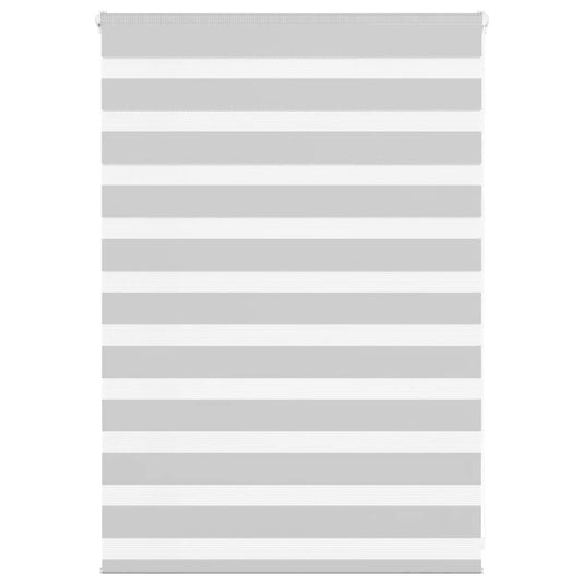 Vidaxl zebra rolgordijn 105x100 cm stofbreedte 100,9 cm lichtgrijs