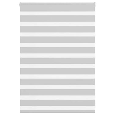 Vidaxl zebra rolgordijn 110x100 cm stofbreedte 105,9 cm lichtgrijs