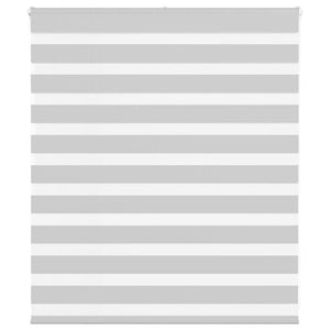 Vidaxl zebra rolgordijn 120x100 cm stofbreedte 115,9 cm lichtgrijs