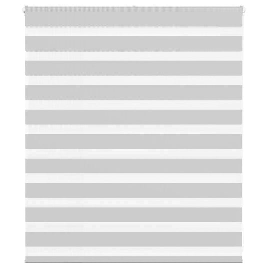 Vidaxl zebra rolgordijn 120x100 cm stofbreedte 115,9 cm lichtgrijs