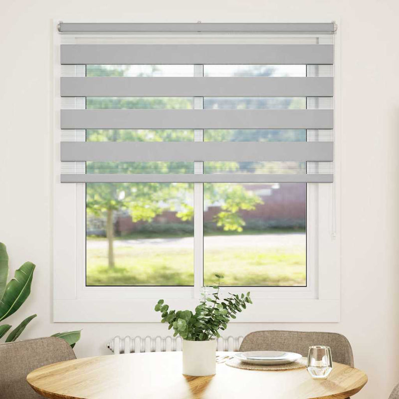 Load image into Gallery viewer, Vidaxl zebra rolgordijn 120x100 cm stofbreedte 115,9 cm lichtgrijs
