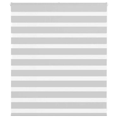 Vidaxl zebra rolgordijn 125x100 cm stofbreedte 120,9 cm lichtgrijs